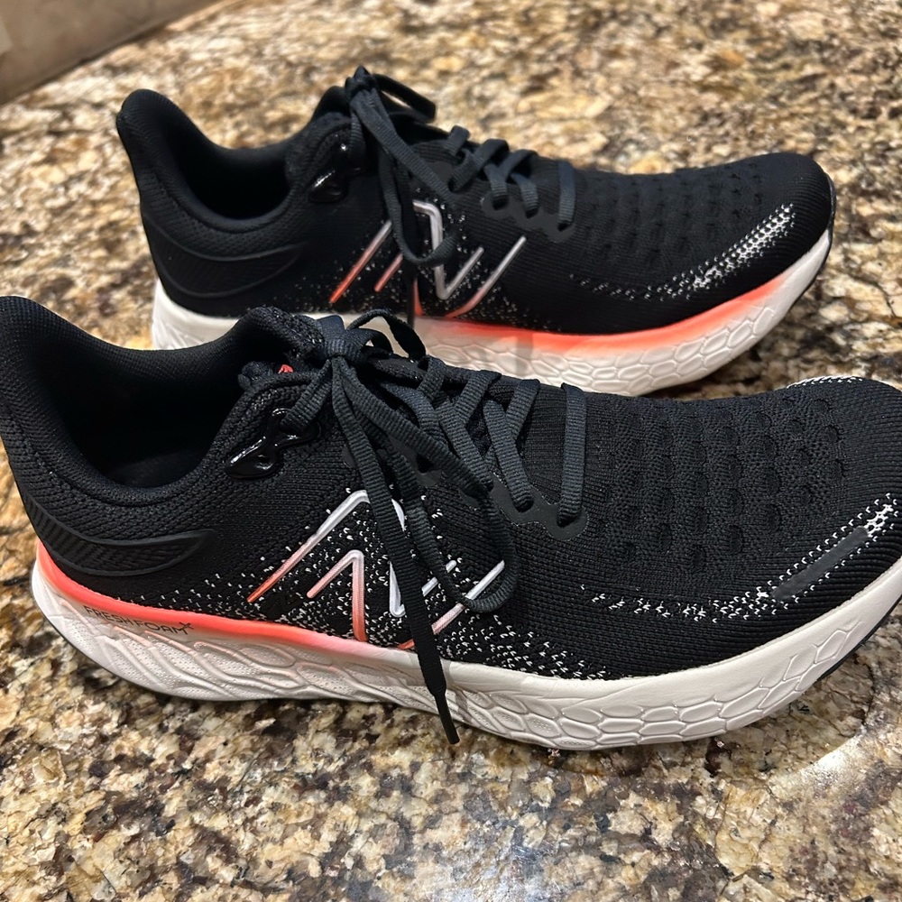 New Balance Black and Coral Athletic Shoes